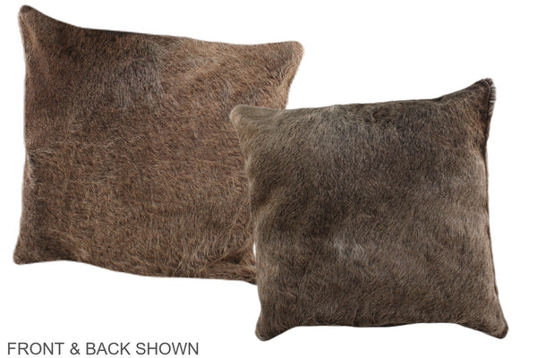 Grey with Beige Cowhide Pillow #A36267
