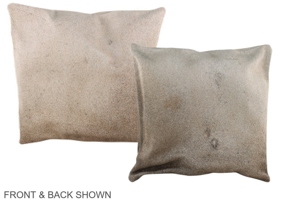 Grey with Beige Cowhide Pillow #A36284