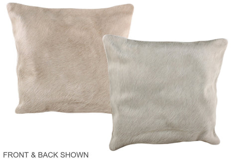 Solid White Cowhide Pillow #A36301