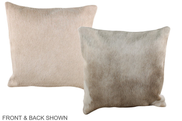 Grey with Beige Cowhide Pillow #A36334