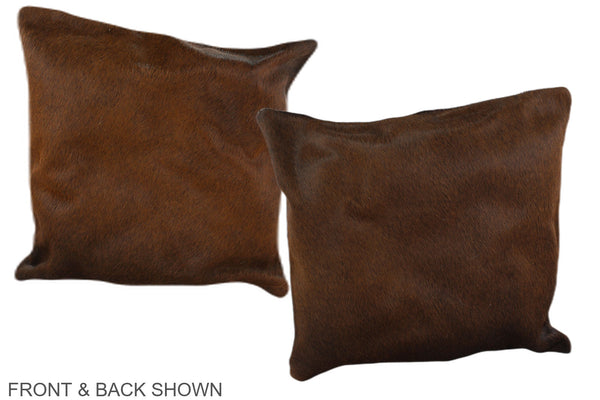 Chocolate Cowhide Pillow #A36413