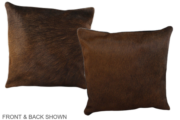 Chocolate Cowhide Pillow #A36427