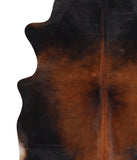 Brown with Red Cowhide Rug #A3648