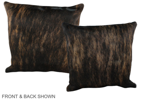 Dark Brindle Cowhide Pillow #A36629