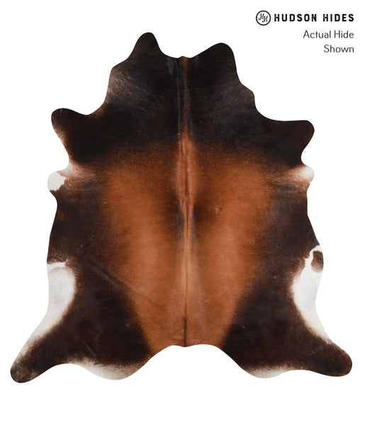 Brown with Red Cowhide Rug #A3686