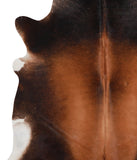 Brown with Red Cowhide Rug #A3686