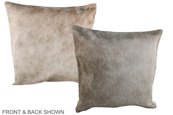 Grey with Beige Cowhide Pillow #A37019