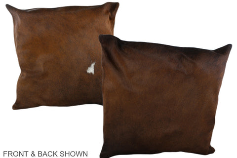Chocolate Cowhide Pillow #A37118
