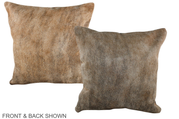 Grey with Beige Cowhide Pillow #A37249