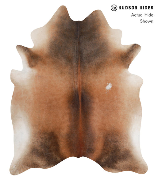 Brown with Red Cowhide Rug #A3734