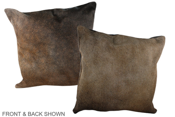 Grey with Beige Cowhide Pillow #A37347