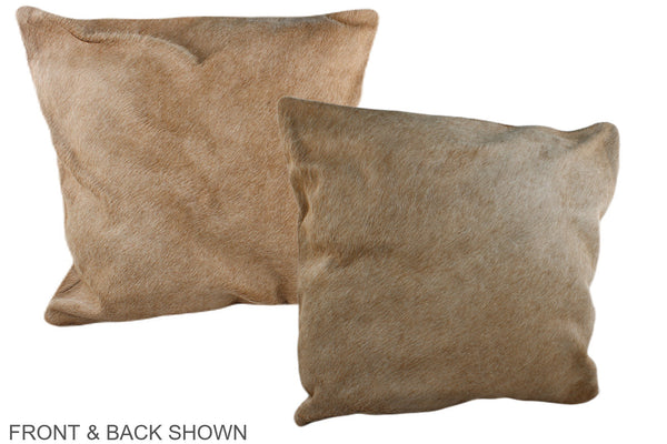 Beige Cowhide Pillow #A37377