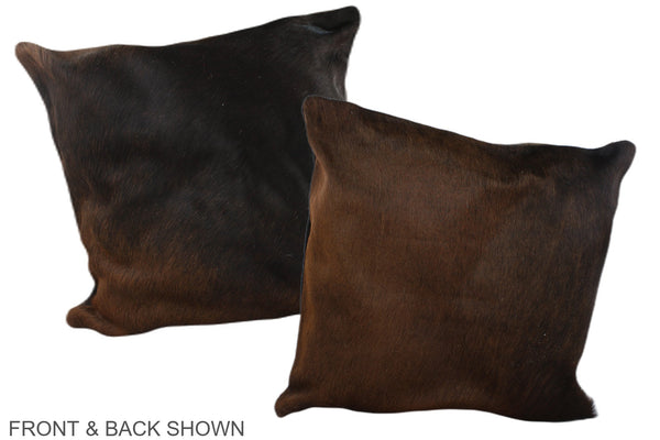 Chocolate Cowhide Pillow #A37423