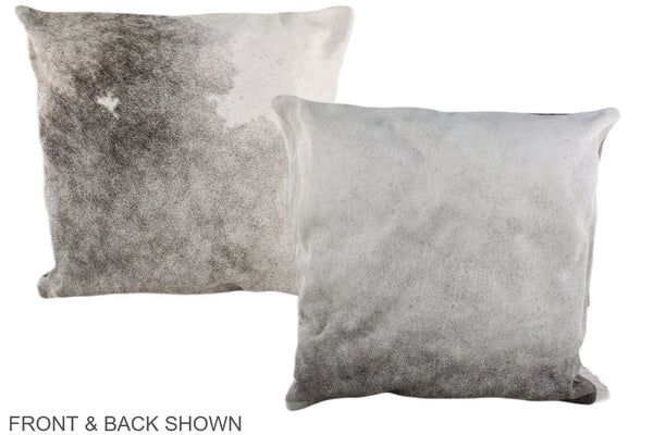 Grey with White Cowhide Pillow #A37489