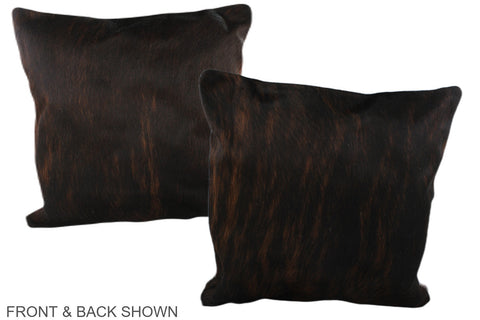 Dark Brindle Cowhide Pillow #A37540