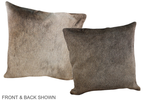 Grey with Beige Cowhide Pillow #A37615
