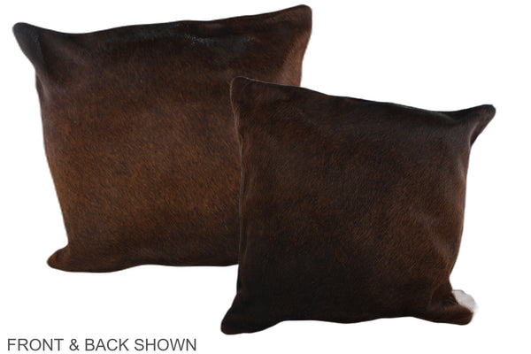 Chocolate Cowhide Pillow #A37695