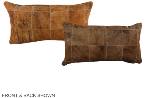 Patchwork Cowhide Pillow #A37805