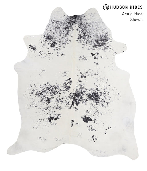 Salt and Pepper Black Cowhide Rug #A3781