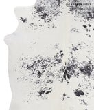 Salt and Pepper Black Cowhide Rug #A3781