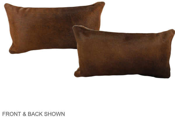 Chocolate Cowhide Pillow #A37877