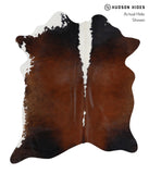 Chocolate and White Cowhide Rug #A3809