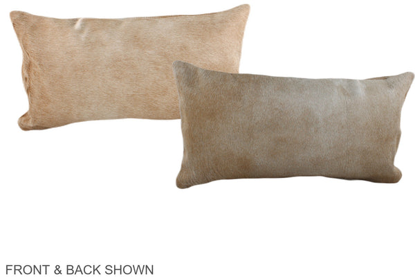 Beige Cowhide Pillow #A38144