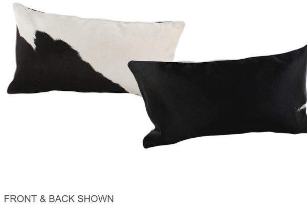 Black and White Cowhide Pillow #A38246