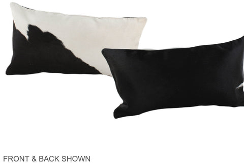 Black and White Cowhide Pillow #A38246