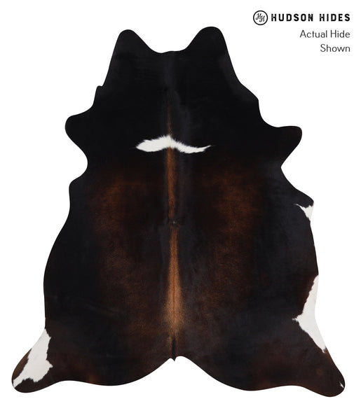 Chocolate and White Cowhide Rug #A3828