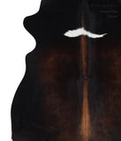Chocolate and White Cowhide Rug #A3828