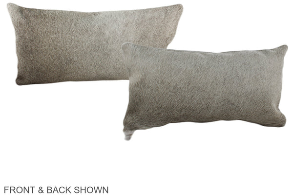 Grey Cowhide Pillow #A38295