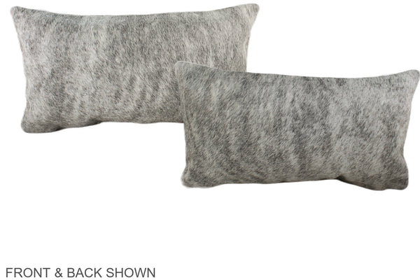 Grey Cowhide Pillow #A38371