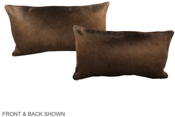 Chocolate Cowhide Pillow #A38376