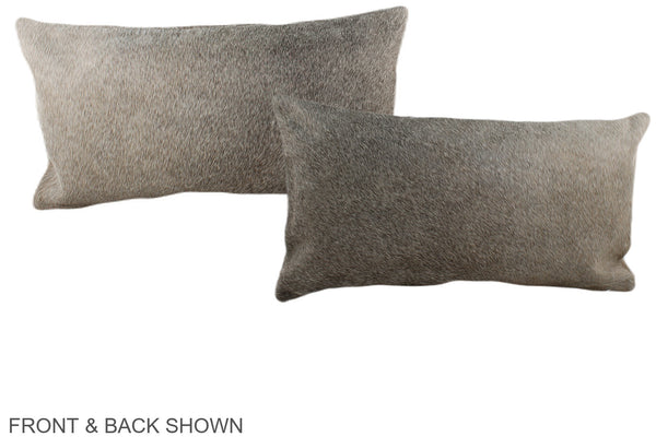 Grey with Beige Cowhide Pillow #A38431