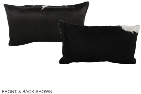 Black and White Cowhide Pillow #A38492