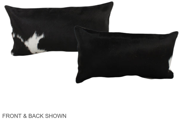 Black and White Cowhide Pillow #A38525