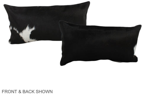 Black and White Cowhide Pillow #A38525