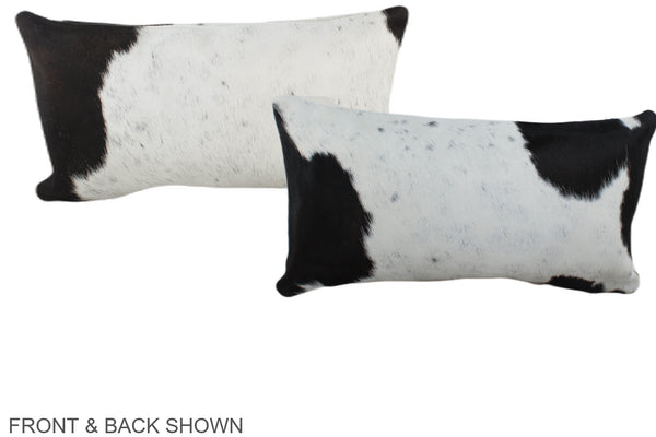 Black and White Cowhide Pillow #A38604