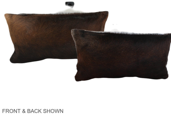 Chocolate Cowhide Pillow #A38640