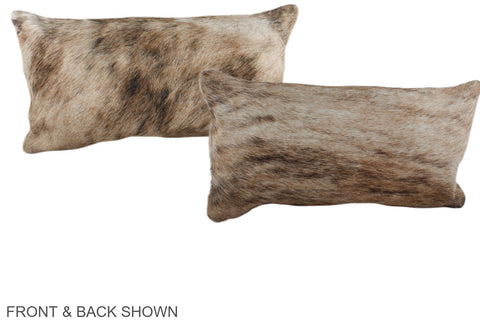 Light Brindle Cowhide Pillow #A38660