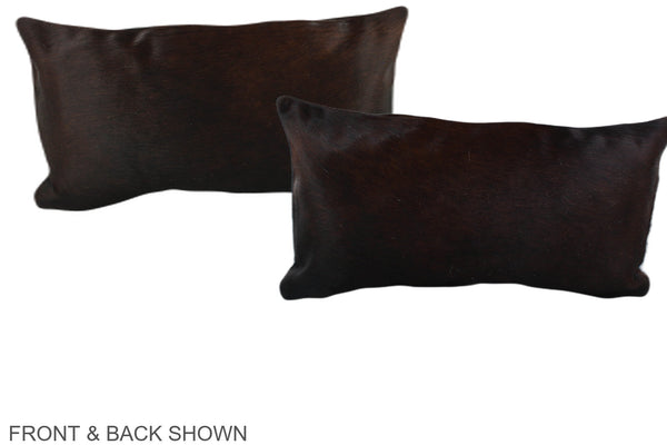 Chocolate Cowhide Pillow #A38671