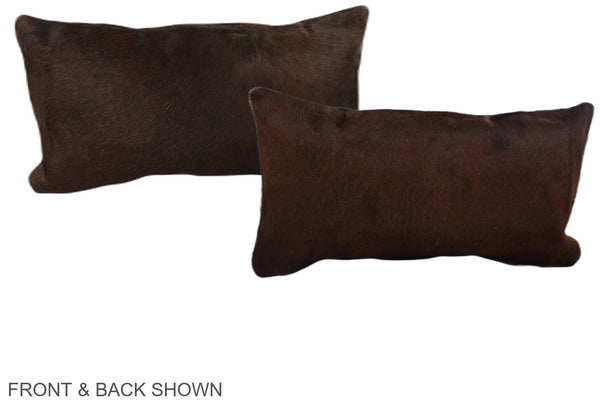 Chocolate Cowhide Pillow #A38675