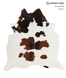 Chocolate and White Cowhide Rug #A3873