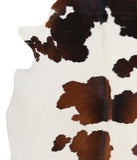 Chocolate and White Cowhide Rug #A3873