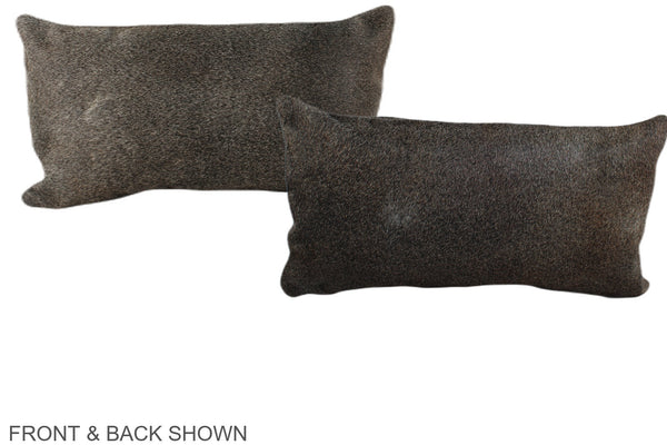 Grey with Beige Cowhide Pillow #A38758