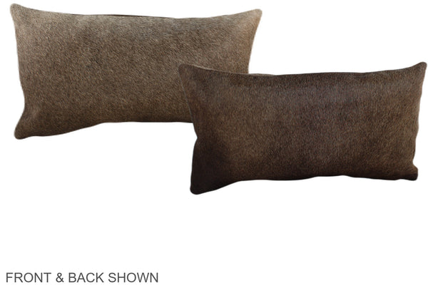 Grey with Beige Cowhide Pillow #A38771