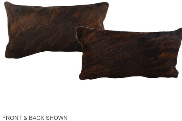 Dark Brindle Cowhide Pillow #A38812