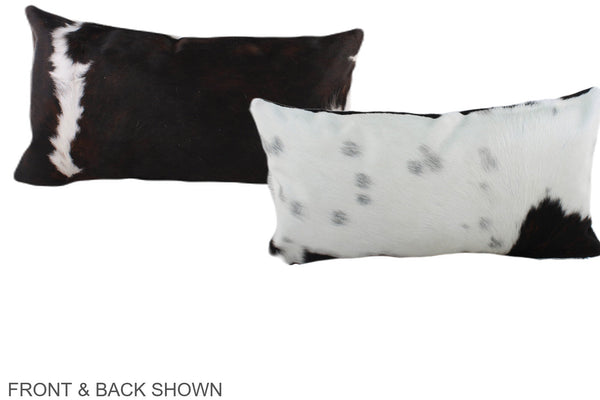 Black and White Cowhide Pillow #A39456