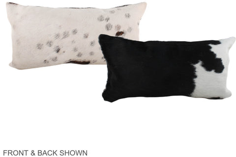 Black and White Cowhide Pillow #A39492